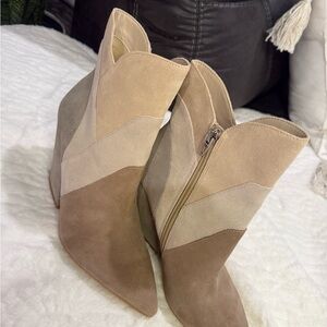 NWOB Stylish Tan Suede Ankle Boots